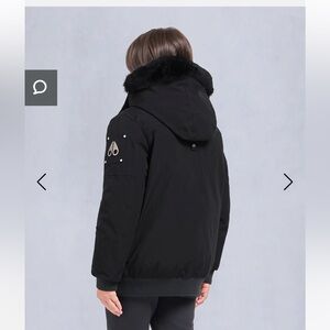 Moose knuckles unisex original bomber fur kids size large